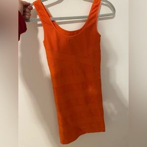 Orange Bebe mini dress